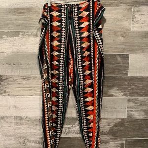 Emieux Vintage Tribal Flowy Pants Size XL